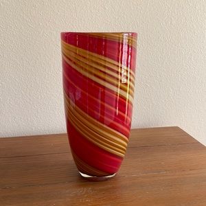 Hand Blown glass Vase.